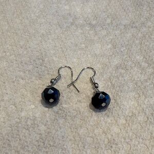 Elegant Black Beaded Earrings
